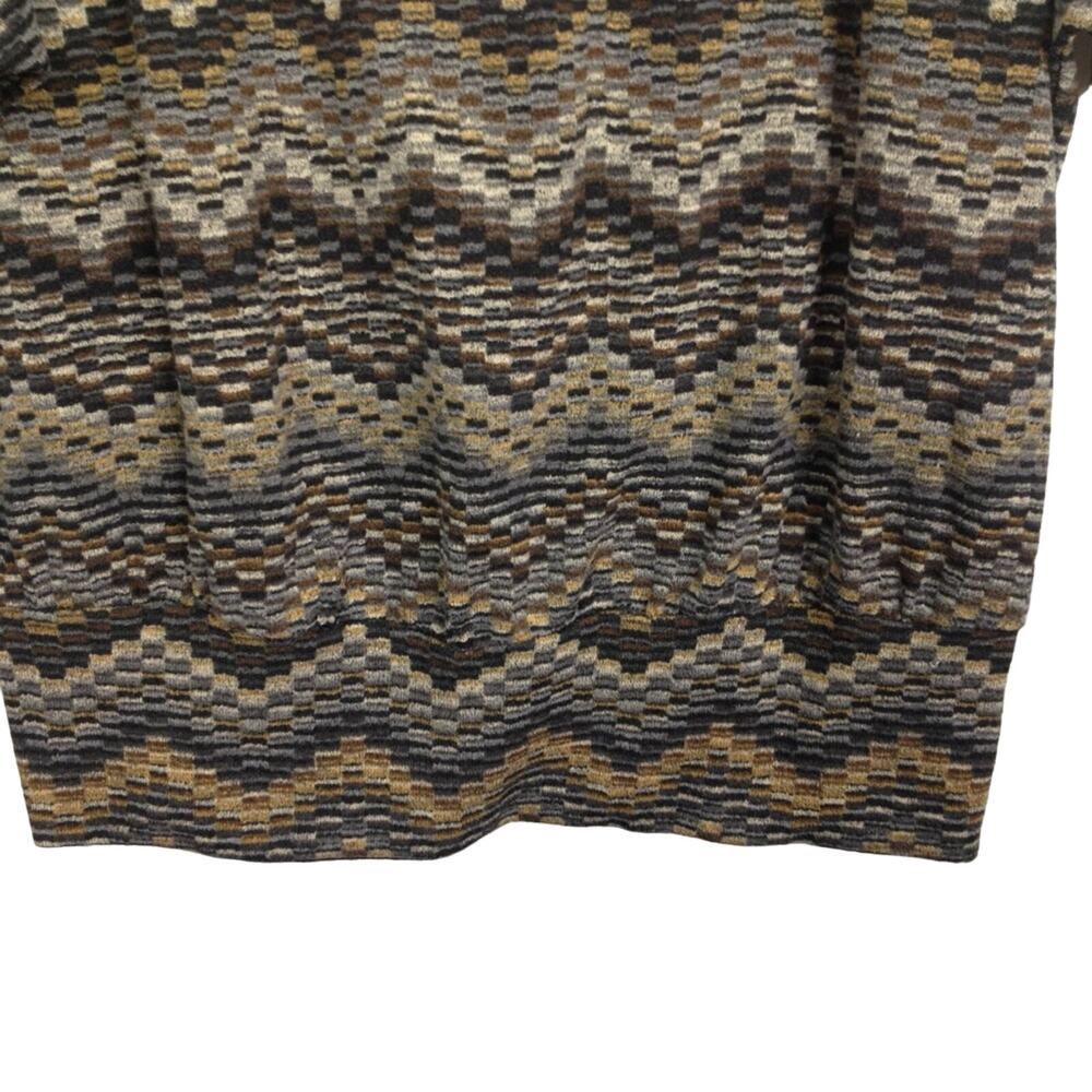 AB Studio Chevron Short Sleeve Pullover Top Blouse Size M - Picture 8 of 9